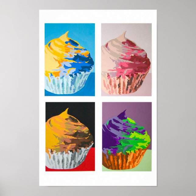 Farbenfrohe Cupcakes Poster (Vorne)