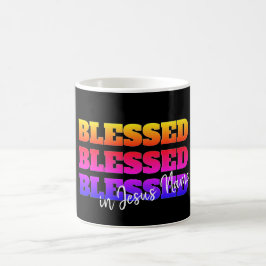 Farbenfrohe Custom BLESSED Kaffeetasse