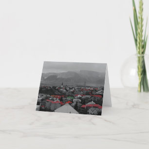 Farbenfrohe Dächer Notecards Karte