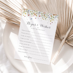 Farbenfrohe Dainty Baby Dusche Hopplenkarte Postkarte