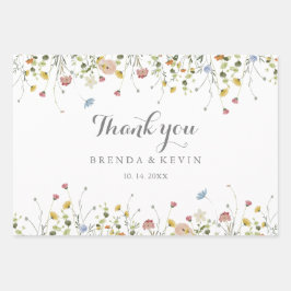 Farbenfrohe Dainty Wild Blume Hochzeit Geschenkpapier Set