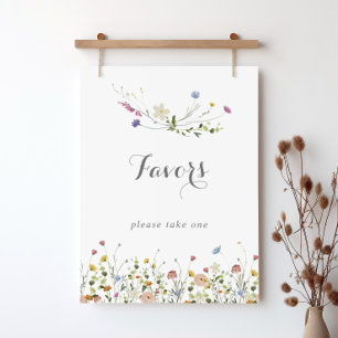 Farbenfrohe Dainty Wild Blume Kalligraphie-Favorit Poster