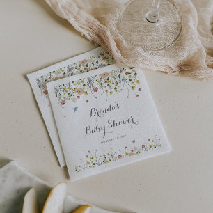 Farbenfrohe Dainty Wild Blume Kinderdusche Serviette