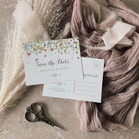 Farbenfrohe Dainty Wild Horizontal Save the Date