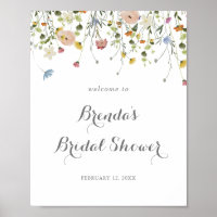 Farbenfrohe Dainty Wilde Blume Brautparty Willkomm