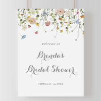 Farbenfrohe Dainty Wilde Blume Brautparty Willkomm