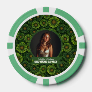 Farbenfrohe Daisy-Erwachsenen-Geburtstagsfeier Pokerchips