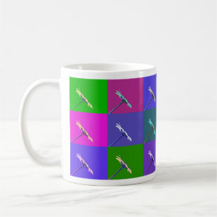Farbenfrohe Daisy-Plätze, Abstrakte florale Kunst Kaffeetasse