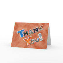 Farbenfrohe Dankeschön-Karte