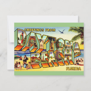 Farbenfrohe Daytona Beach Florida Postcard Postkarte