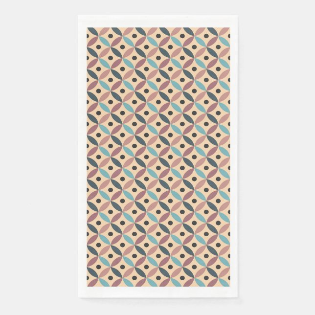 Farbenfrohe Dekoration aus dem Mittelalter Serviette (Vorderseite)