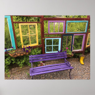 Farbenfrohe Dekoration aus Windows & Bench Garden
