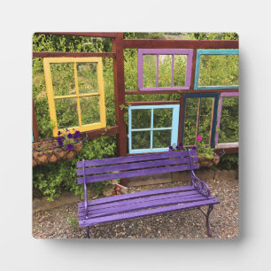Farbenfrohe Dekoration aus Windows & Bench Garden Fotoplatte