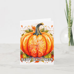 Farbenfrohe Dekoration Autumn Halloween Pumpkin Au Karte