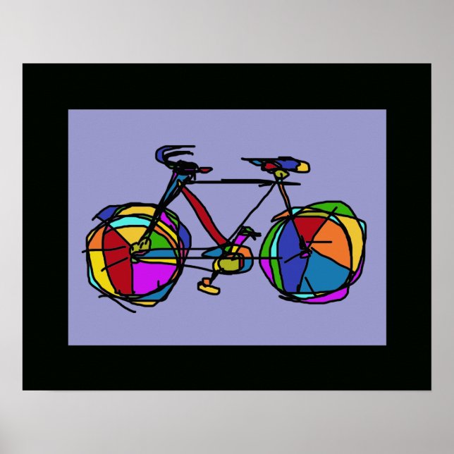 farbenfrohe Dekoration der Fahrradkunst (Vorne)
