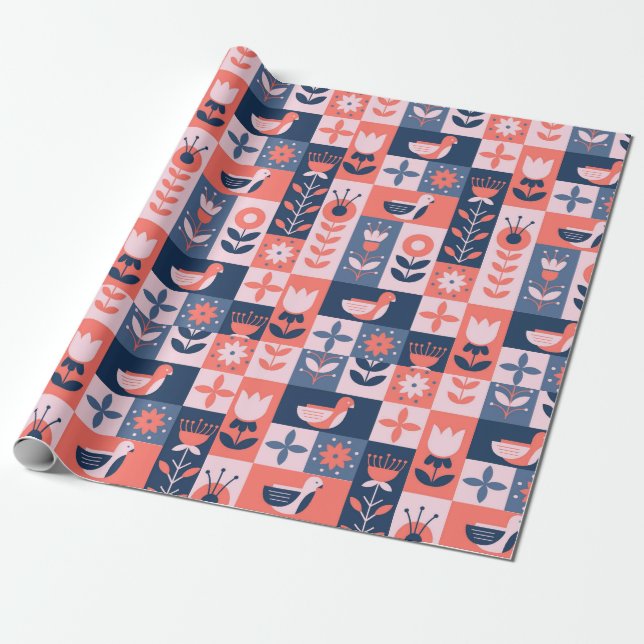 Farbenfrohe Dekoration Geschenkpapier (Ungerollt)