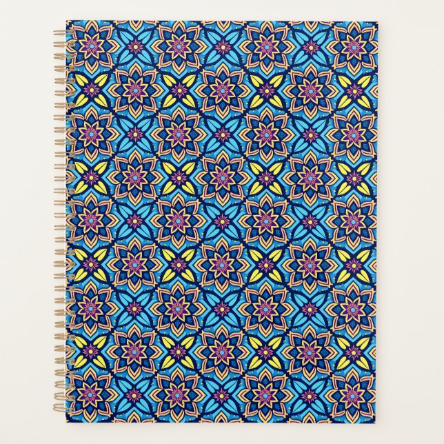 Farbenfrohe Dekorationen mit floralen Mustern Planer (Vorderseite)