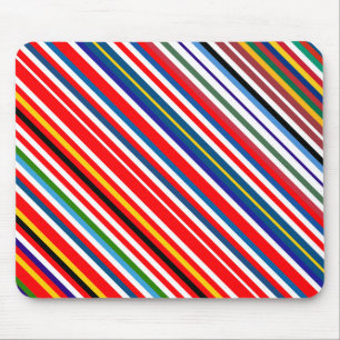 Farbenfrohe Dekorationsstreifen Mousepad