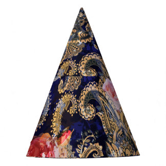 Farbenfrohe dekorative Blume Batik Partyhütchen