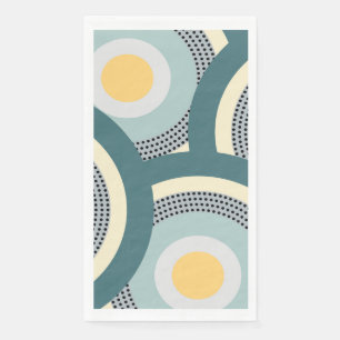 Farbenfrohe Designkreise und Polka Punkte Dekorati Serviette