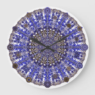 farbenfrohe Designmandala in Marokko Große Wanduhr