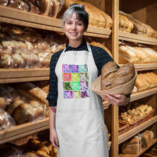 Farbenfrohe deutsche Schäferhündin Pop Art Lange Schürze