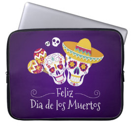 Farbenfrohe Dia de los Muertos | Laptop Sleeve