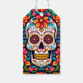 Farbenfrohe Dia de Muertos ☠️ Sugar Skull Geschenkanhänger