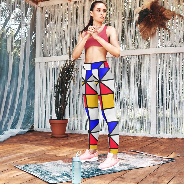 Farbenfrohe Diagonal Squares Capri Leggings (Von Creator hochgeladen)