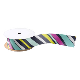 Farbenfrohe diagonale Streifen moderne dekorative Satinband