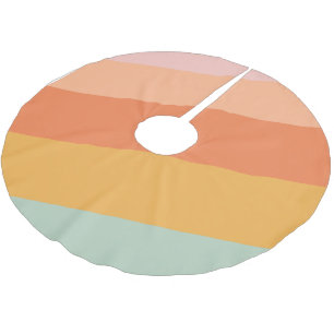 Farbenfrohe Diagonalstreifen Retro Candy Pastell Polyester Weihnachtsbaumdecke