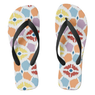 Farbenfrohe Diamanten ikat geometrisch Flip Flops