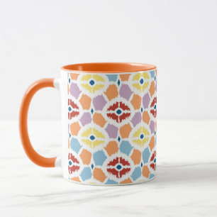 Farbenfrohe Diamanten ikat geometrisch Tasse