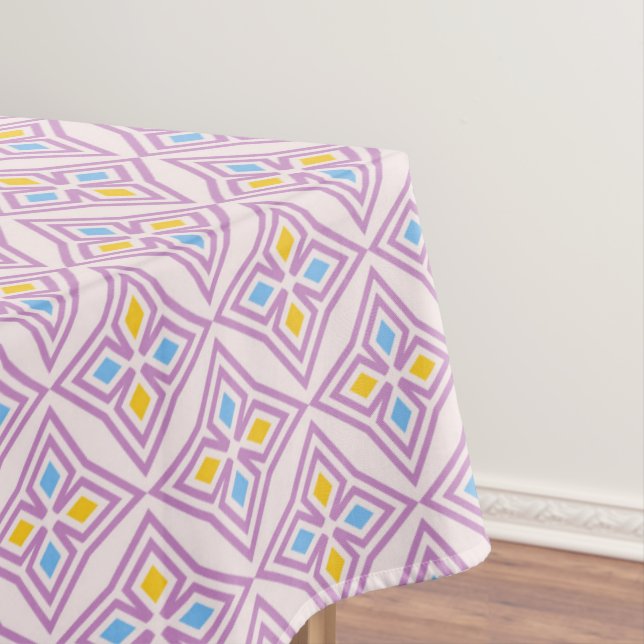 Farbenfrohe Diamantmuster-Tischdecke Tischdecke (Beispiel)