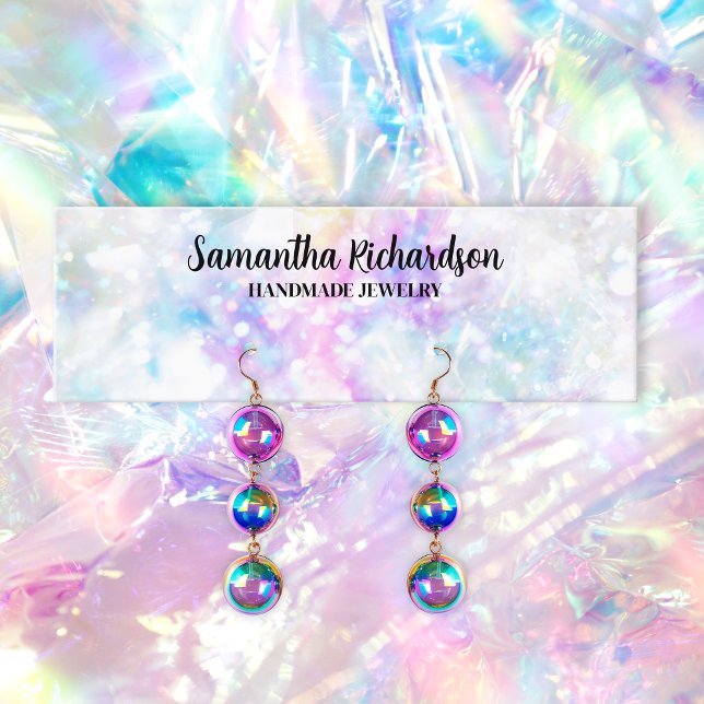 Farbenfrohe Diamond Earring Juwelier Display Holde Mini Visitenkarte (Von Creator hochgeladen)