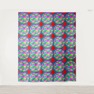 Farbenfrohe digitale 3D-Tapisserie - Extra-Large 8 Wandteppich