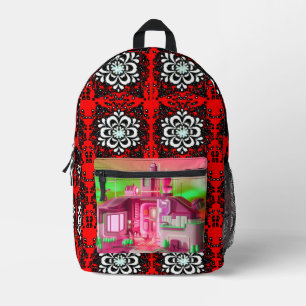 Farbenfrohe Digitale Design-Rucksack – Perfekte Gr Bedruckter Rucksack