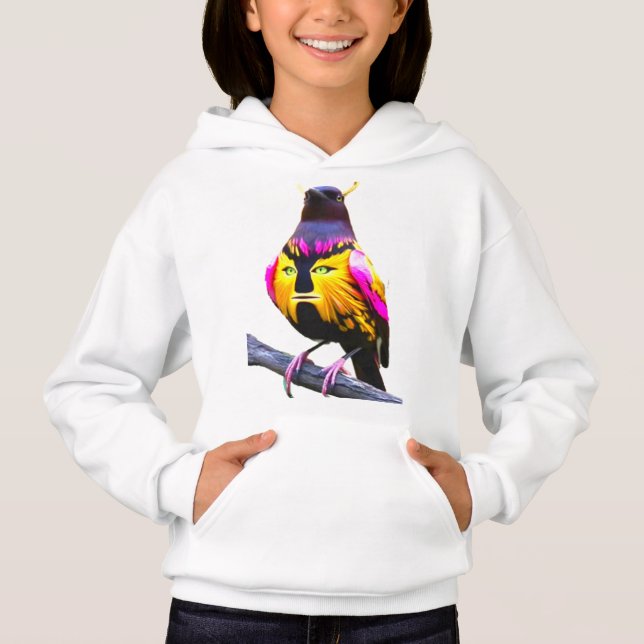 Farbenfrohe digitale Designermädchen - P Hoodie (Vorderseite)