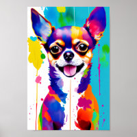 Farbenfrohe digitale Kunst Portrait, Niedlicher Ch