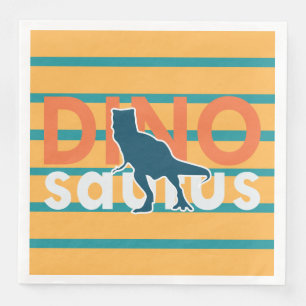 Farbenfrohe Dino Cartoon Jurassic Dinosaurier T-re Serviette
