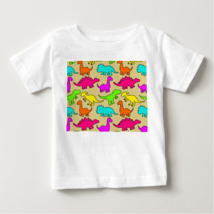 Farbenfrohe Dinosaurier Baby T-shirt