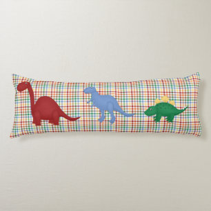Farbenfrohe Dinosaurier Custom Body Pillow Seitenschläferkissen