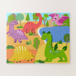 Farbenfrohe Dinosaurier für Kinder Spaß & Spiel Puzzle
