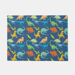 Farbenfrohe Dinosaurier Fußmatte