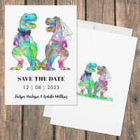 farbenfrohe Dinosaurier-Hochzeit