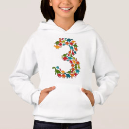 Farbenfrohe Dinosaurier-Kinderhoodie Hoodie