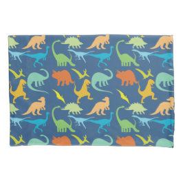 Farbenfrohe Dinosaurier Kissenbezug