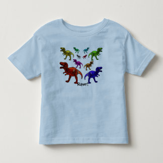 Farbenfrohe Dinosaurier Rawr!T-Shirt Kleinkind T-shirt