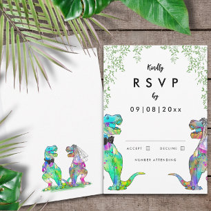 Farbenfrohe Dinosaurier-Themen-Hochzeit Antwort