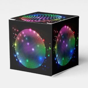 Farbenfrohe Disco Ball - Geschenk/Gastgeschenk Box Geschenkschachtel